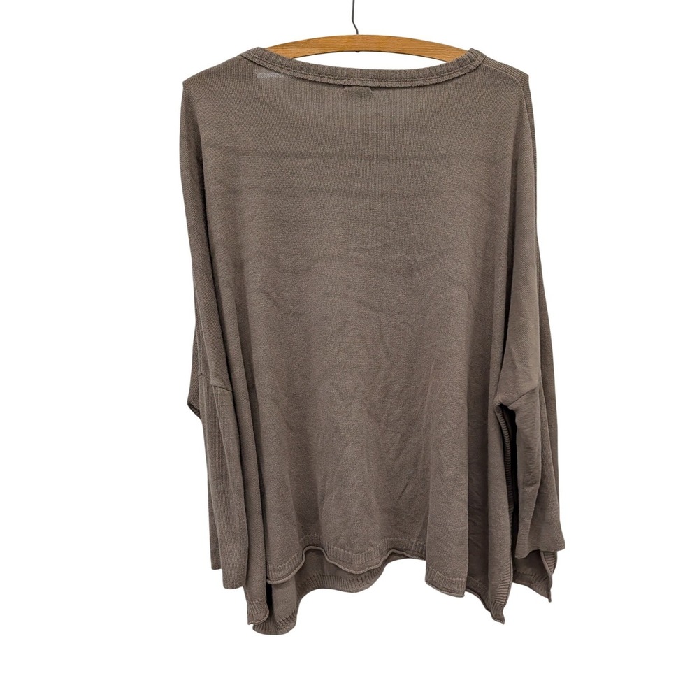 Mersea Catalina Sweater Hazelnut Brown Crew Neck Oversized Pocket Pullover- OS - Picture 3 of 7